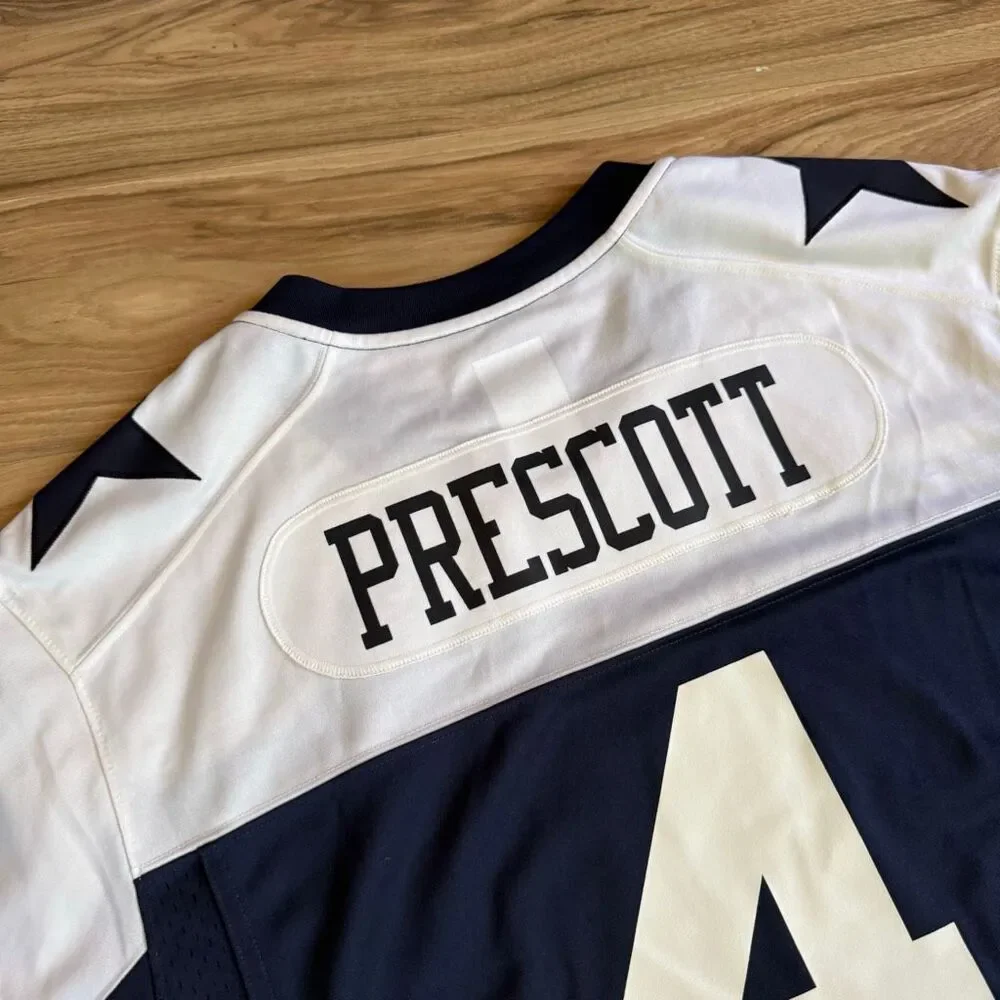 Nike Mens Dallas Cowboys Prescott Football Alternate Game Jersey Size XL